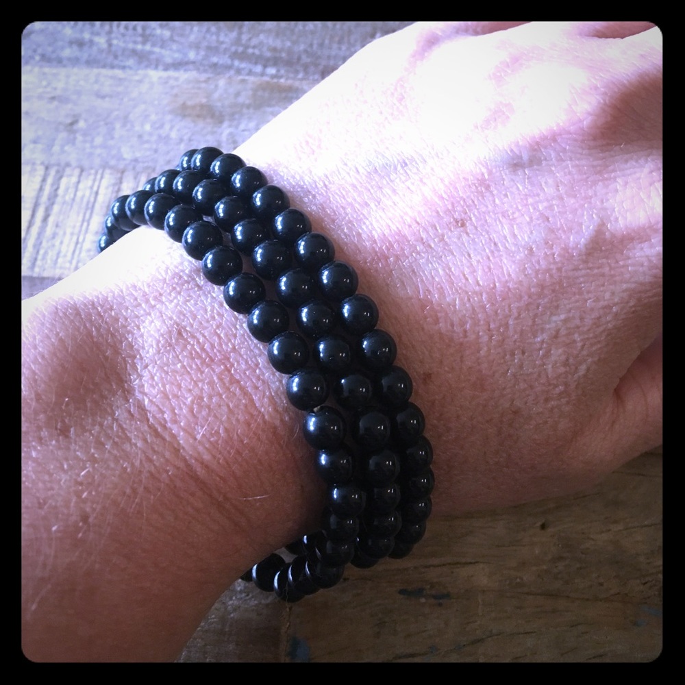 Black Bead Bracelets